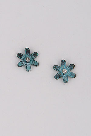 Flower Rhinestone Earrings 6ACD2